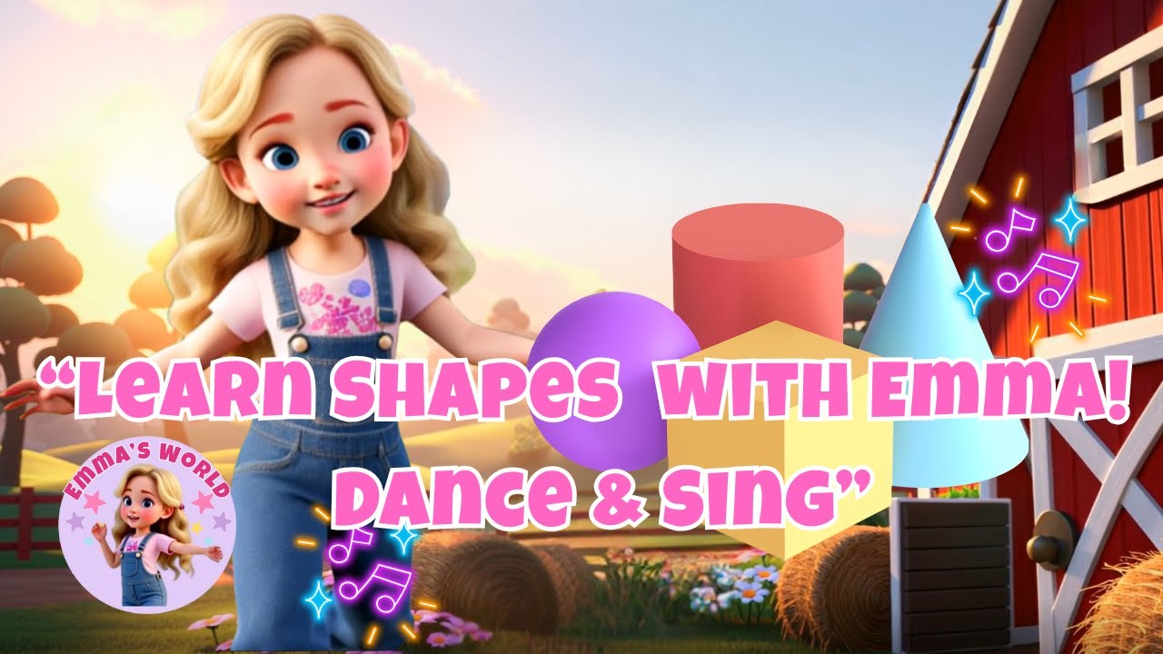 Learn Shapes on the Farm with Emma! 🎶 Dance & Sing”