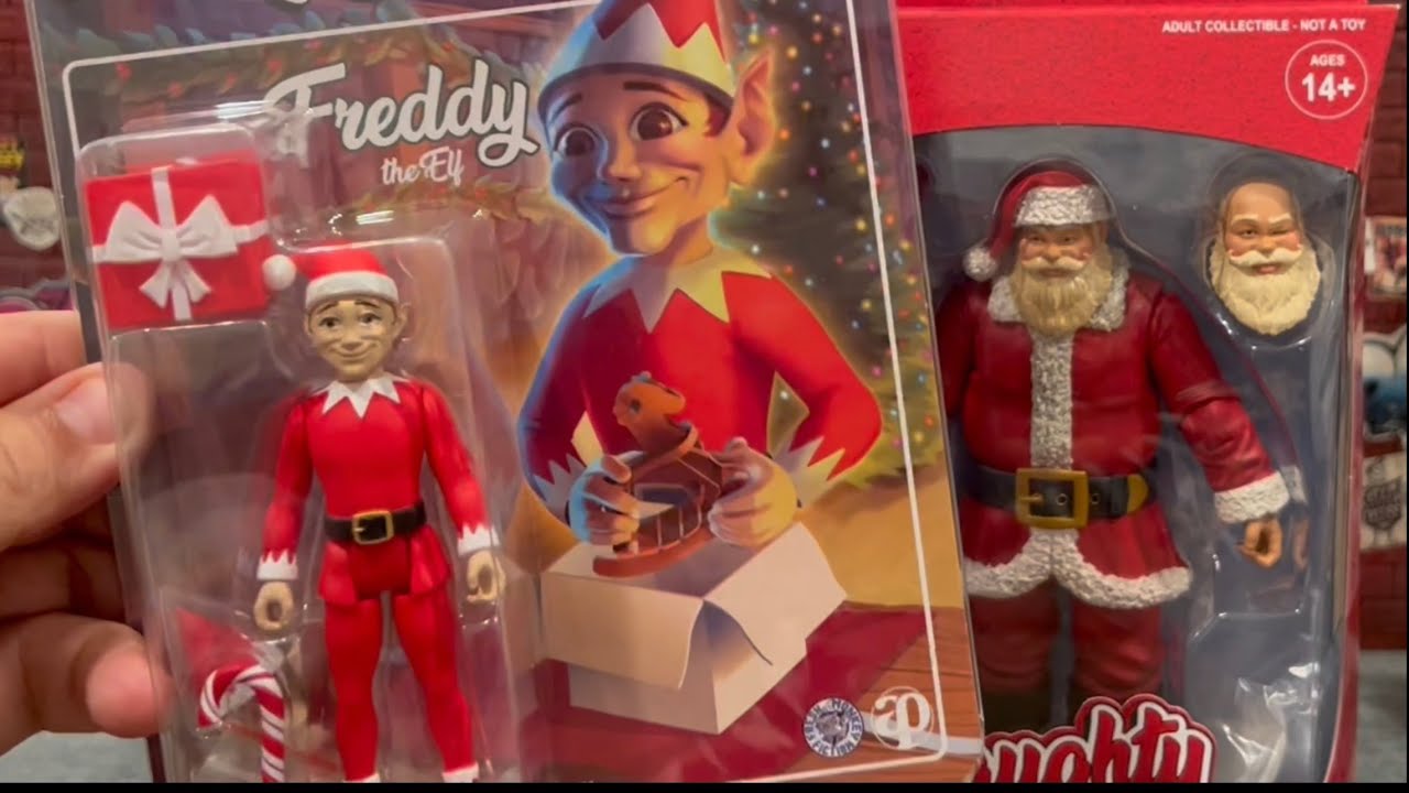 Naughty or Nice Collection Santa Claus & Freddy The Elf Action Figure Unboxing #santaclaus