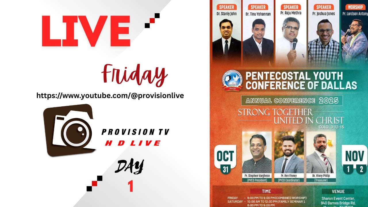 PENTECOSTAL YOUTH CONFERENCE OF DALLAS (PYCD) 2025   | 10/31/2025   |  MESQUITE,TEXAS