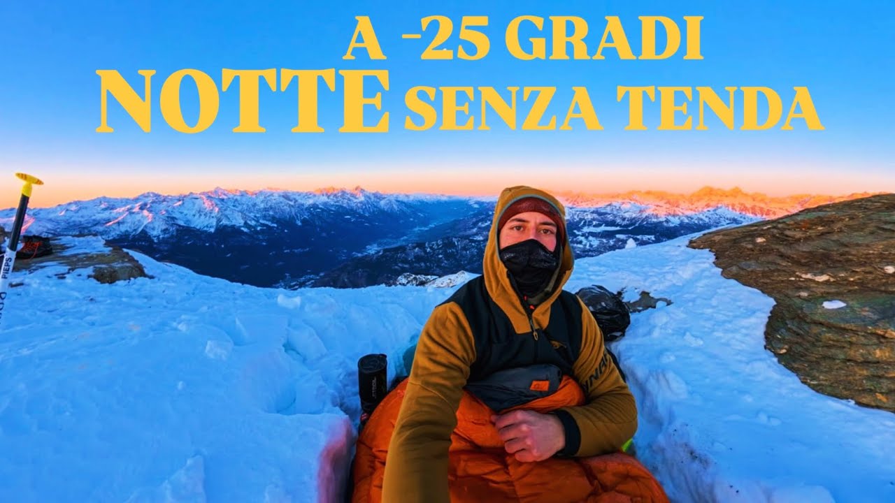 Ho dormito a -25°C SENZA TENDA in montagna (ipotermico)