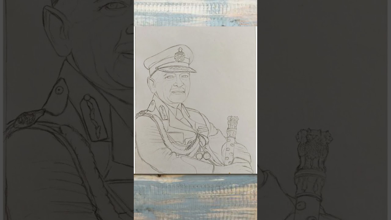 Field Marshal K.M. Cariappa #art #jaihind #potrait