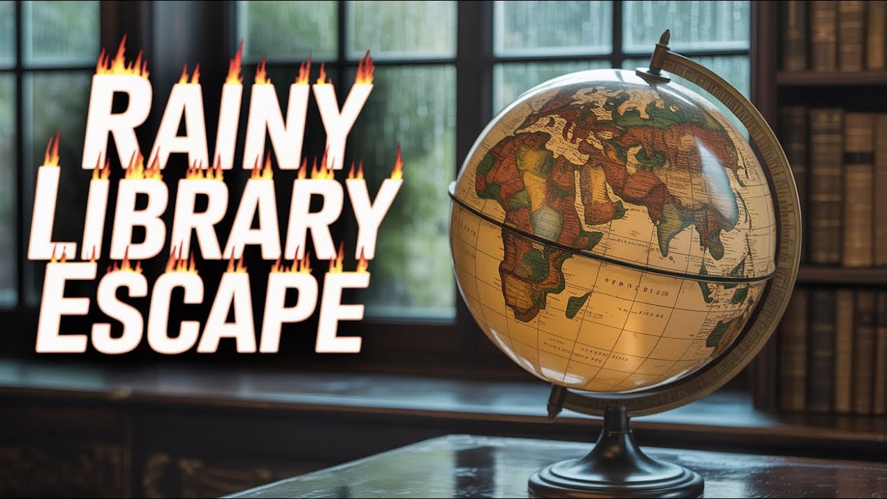 Звуки грозы и пианино в библиотеке 🌧️ Расслабляющая атмосфера для сна и учёбы