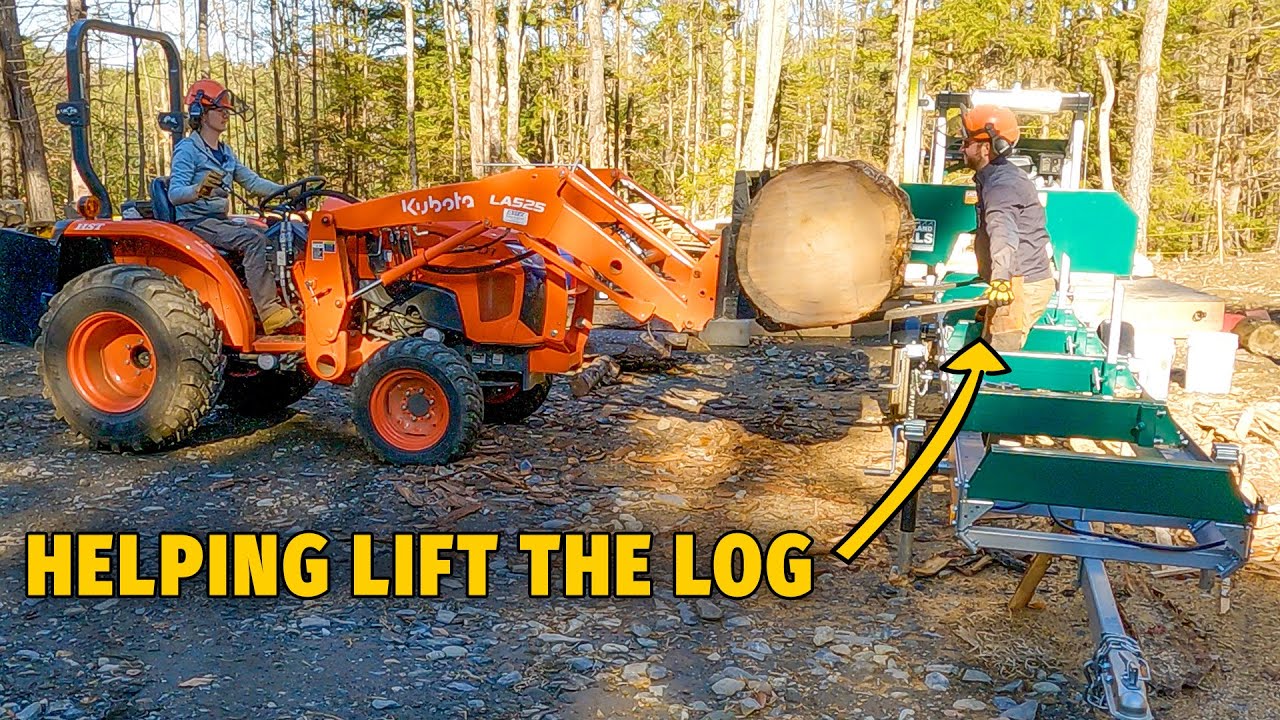 Milling a log TOO BIG for our sawmill! (Woodland Mills HM126)