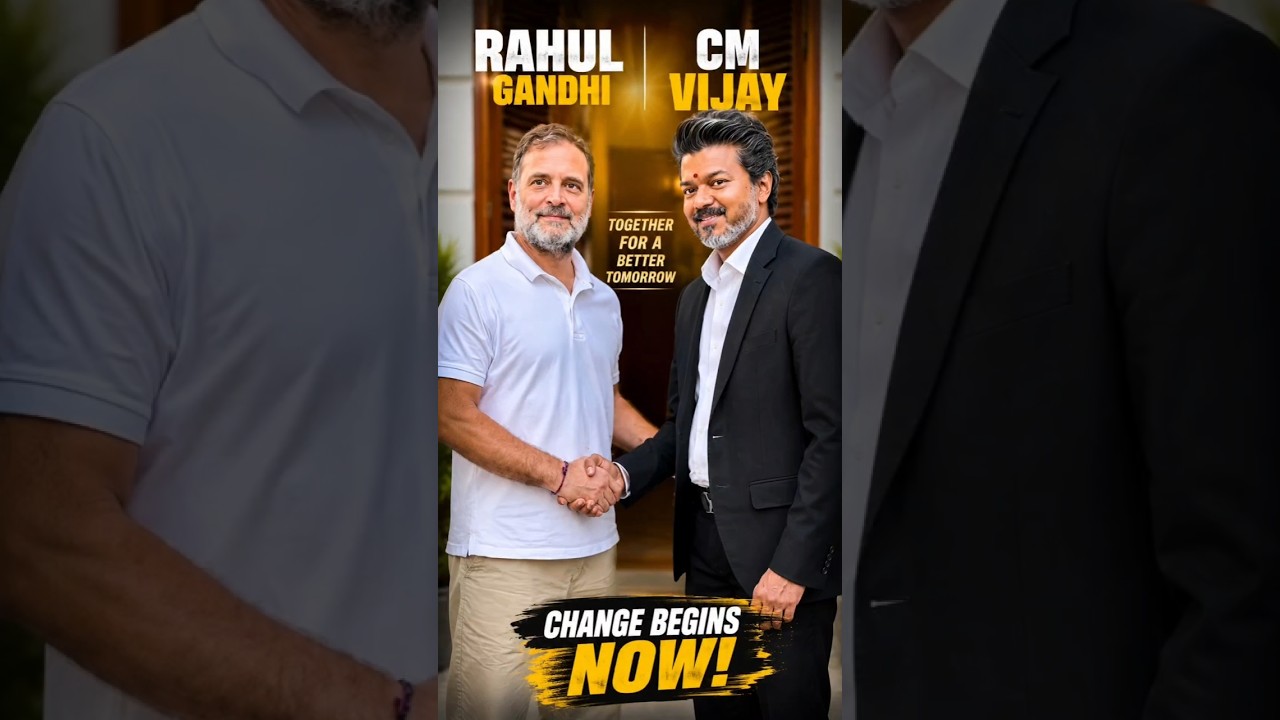 🔥 Rahul Gandhi 🤝 CM Vijay | Historic Meeting? | Powerful Frame That Everyone Is Talking About! 😍