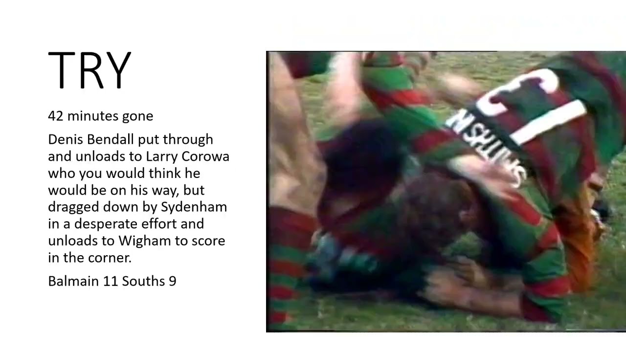 1979 Souths против Balmain, 22-й тур