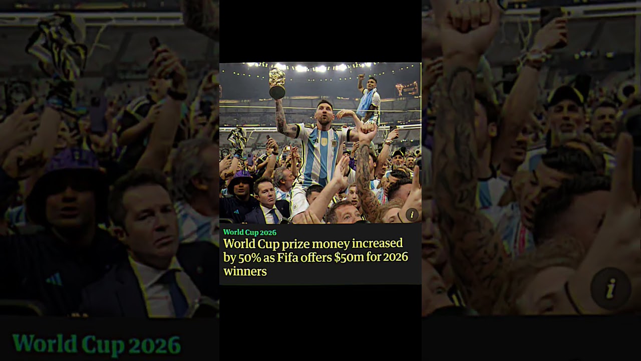 WORLD CUP PRIZE MONEY INCREASED 😲😲 