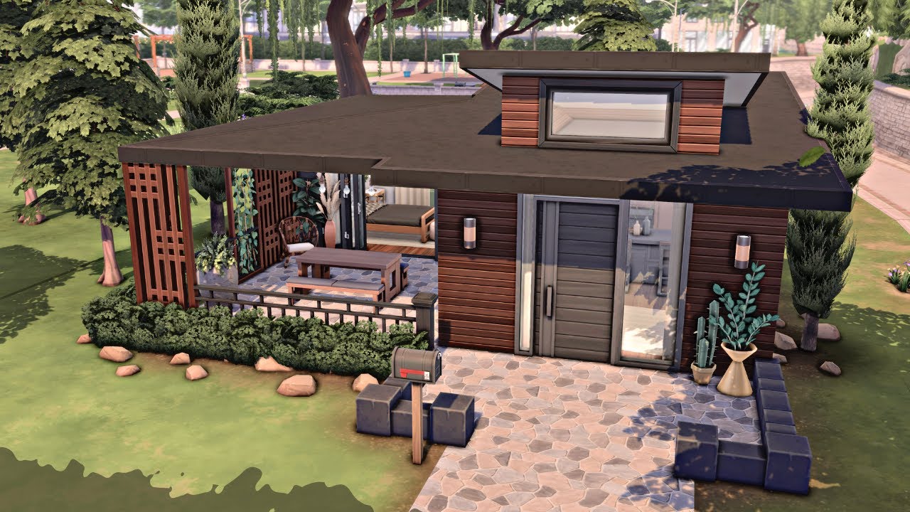 TINY MODERN HOUSE 🏡 The Sims 4 Speed Build | No CC