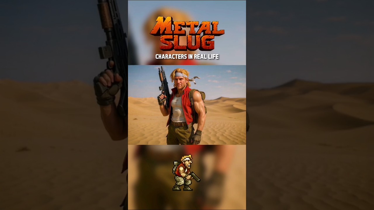 metal slug characters in real life generated by Ai #arcade#games #retro#gameplay#aiart#America#usa