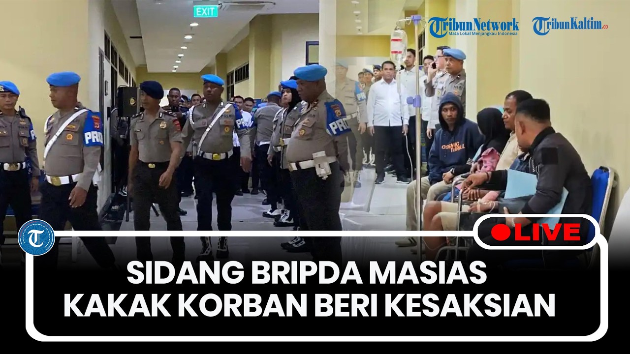 🔴LIVE: Kakak Korban Hadir dengan Infus, Berikan Kesaksian di Sidang Bripda Masias