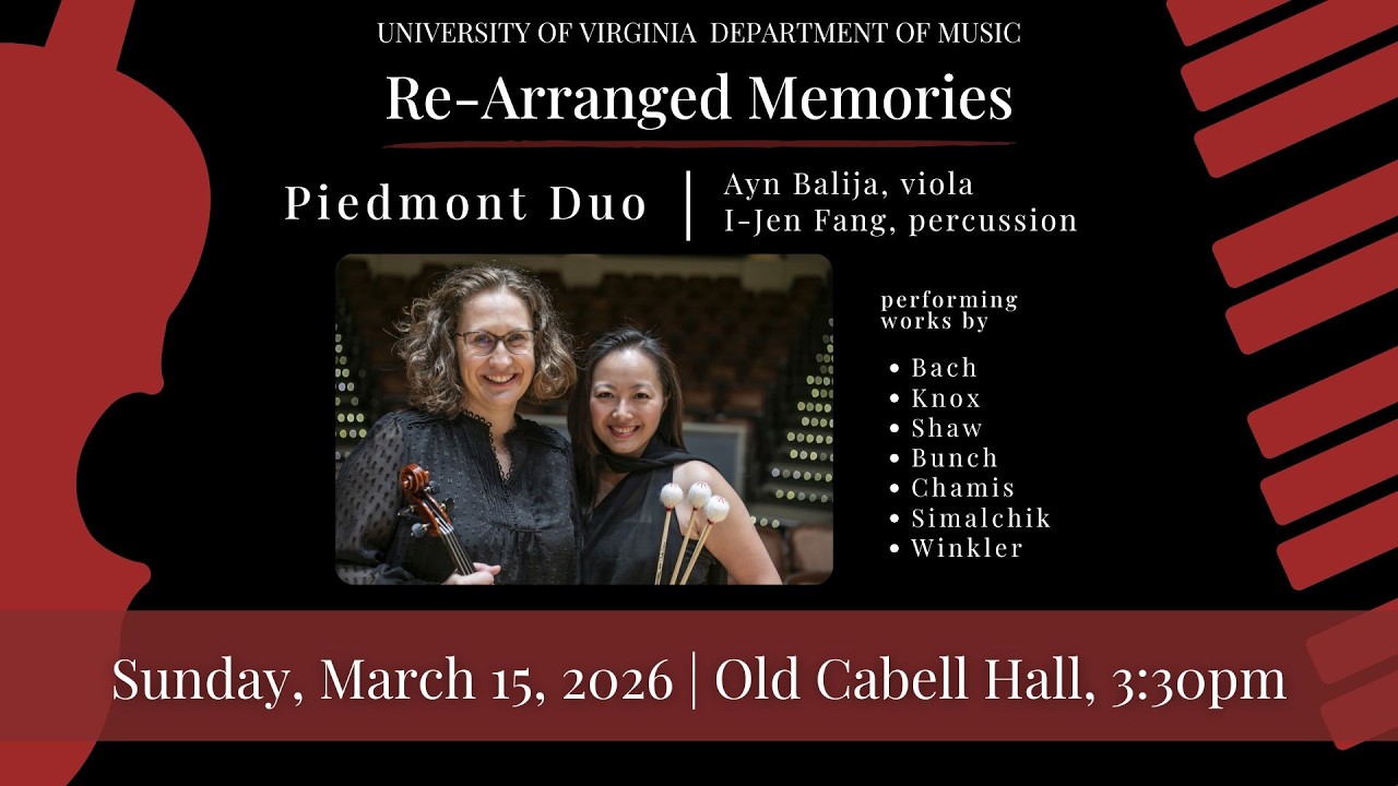 2025-26 UVA Chamber Music Series: Piedmont Duo, 