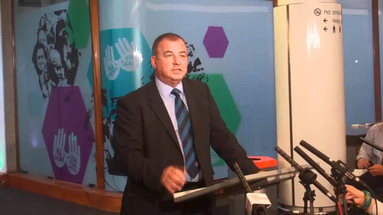 Brendan Barber press conference on TUC day of action over pensions