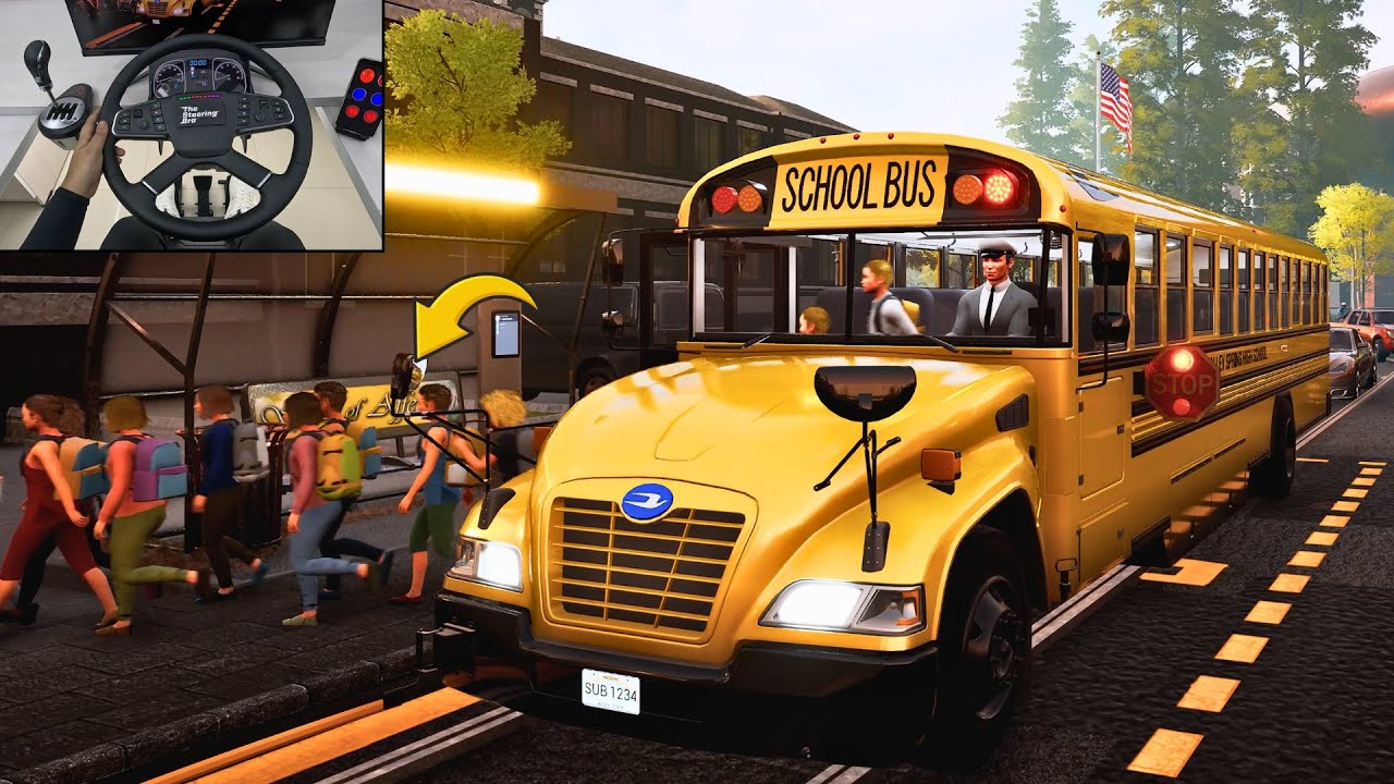 Ultimate School Bus Driving Experience - Bus Simulator 21 | Steering Wheel Gameplay