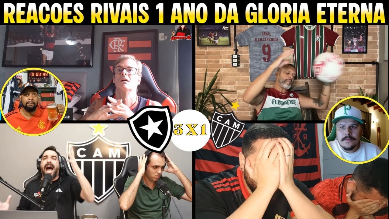 1 ANO DA GLÓRIA ETERNA | REAÇÕES FLAMENGUISTAS EM ATLÉTICO 1 X 3 BOTAFOGO | CAMPEÃO DA LIBERTADORES