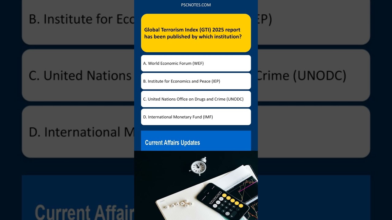Global Terrorism Index (GTI) 2025 report has been published by which institution?