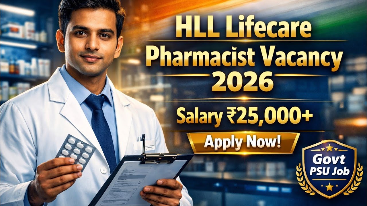 HLL Lifecare Pharmacist Vacancy 🚨| Salary, Eligibility & Apply Process | PSU Job Alert