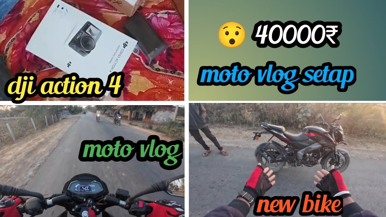 My new camra #dji #action 4 or new bike #ns160  #aaj se #motovlog  #istat 