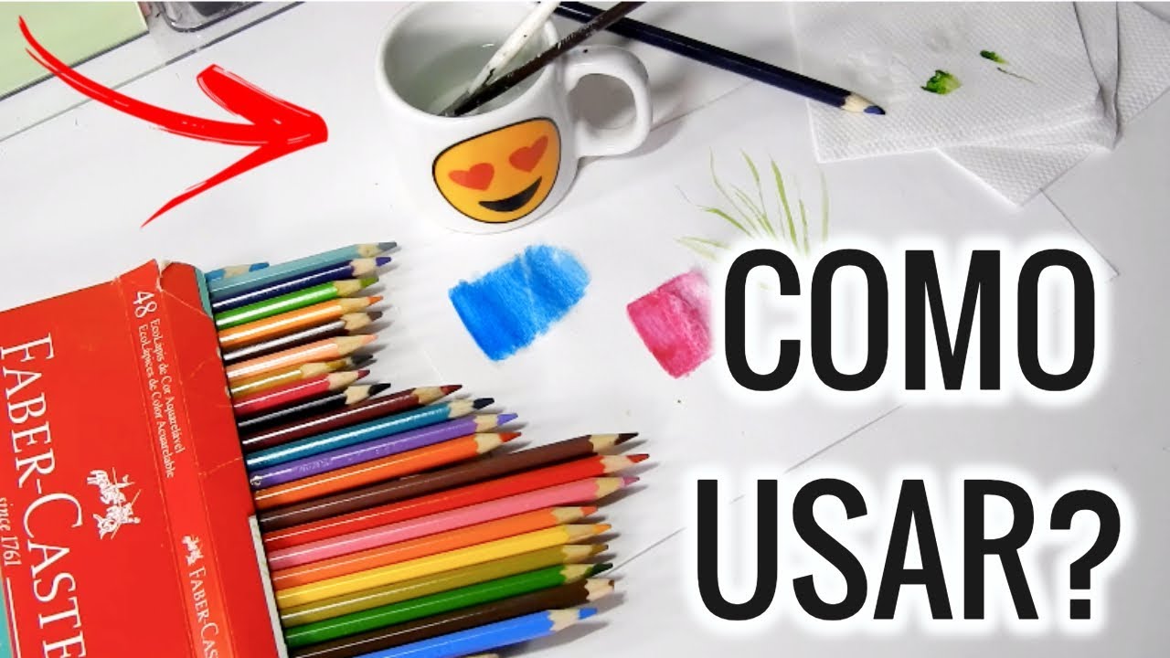GUIA DO LÁPIS  DE COR AQUARELA - COMO USAR? - DIA 07