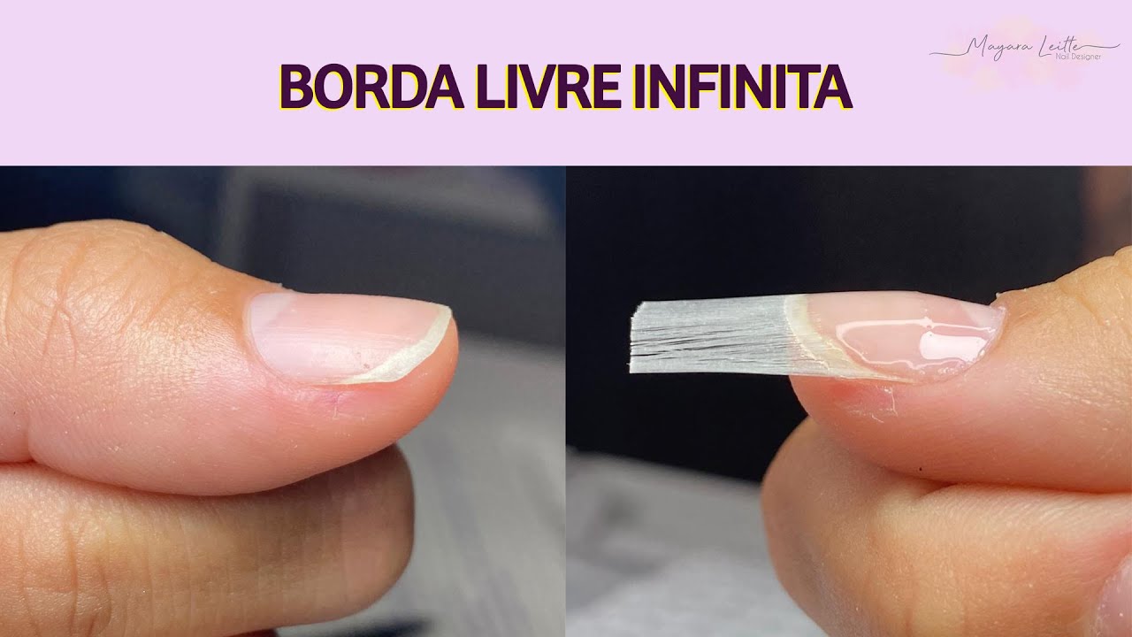Precauções alongamento em unha com borda livre infinita | Mayara Leitte