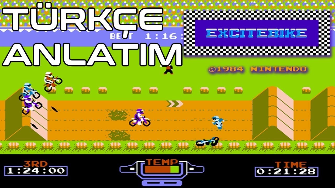 Excitebike Atari Oyunu Türkçe Anlatımlı Oynanış