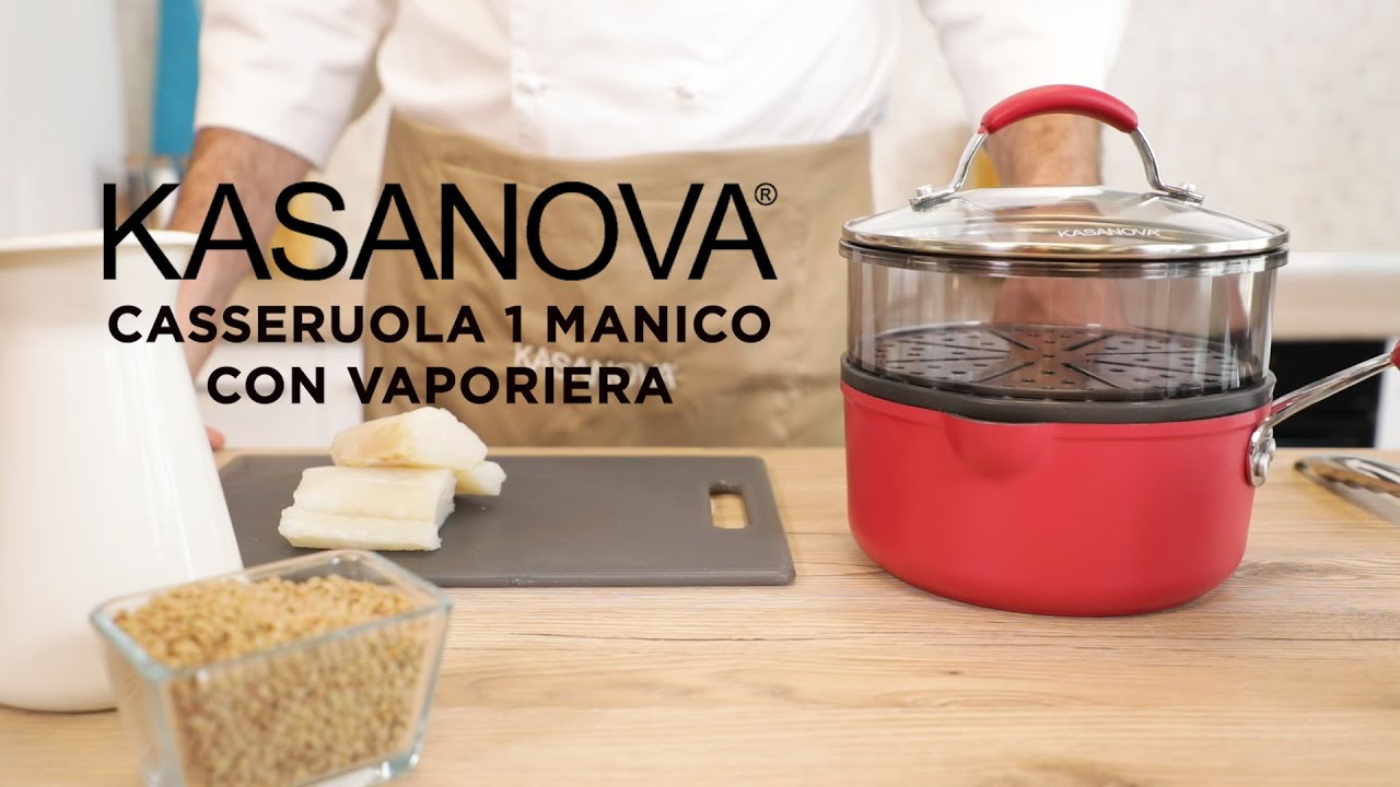 Casseruola 1 manico con vaporiera