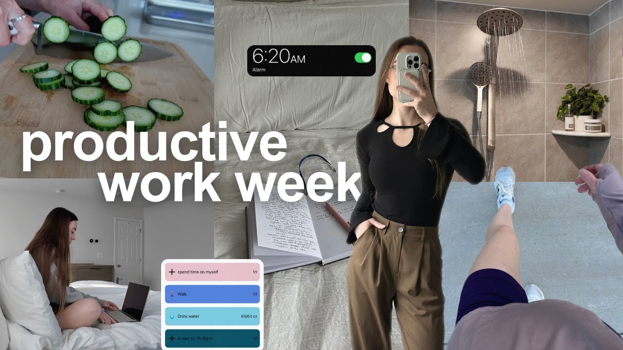 *productive* week of my HEALTHY HABITS | taking care of myself, 9-5 work week + finding balance
