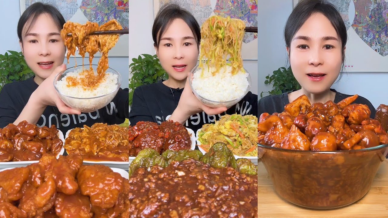 Mukbang Challenge : Eating Spicy 🔥🥵 noodles 🍜 fried tendon noodles rachang #food #mukbang #meat 