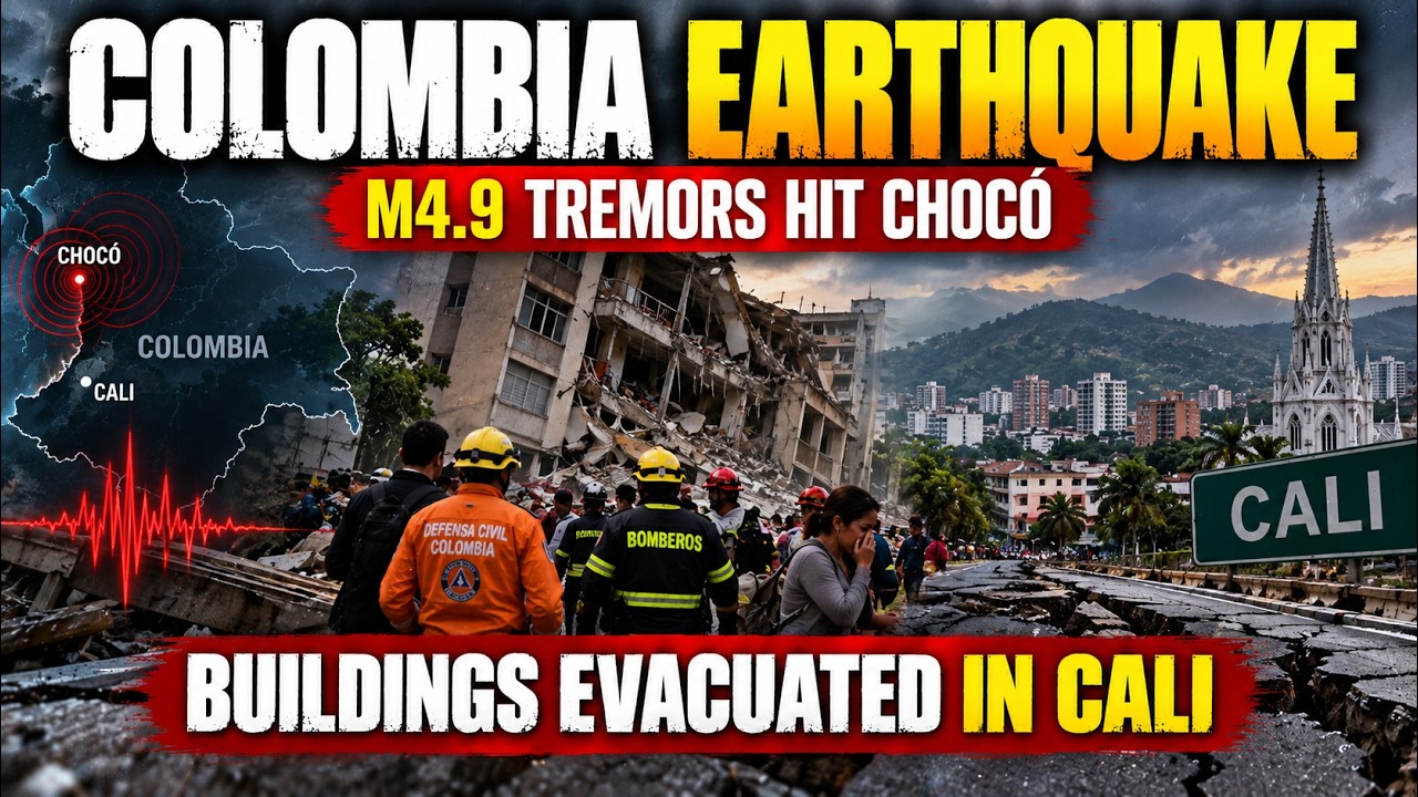 Watch: M4.9 Earthquake Causes Evacuations in Colombia, Choc&oacute; | Multiple Tremors Shake Cali