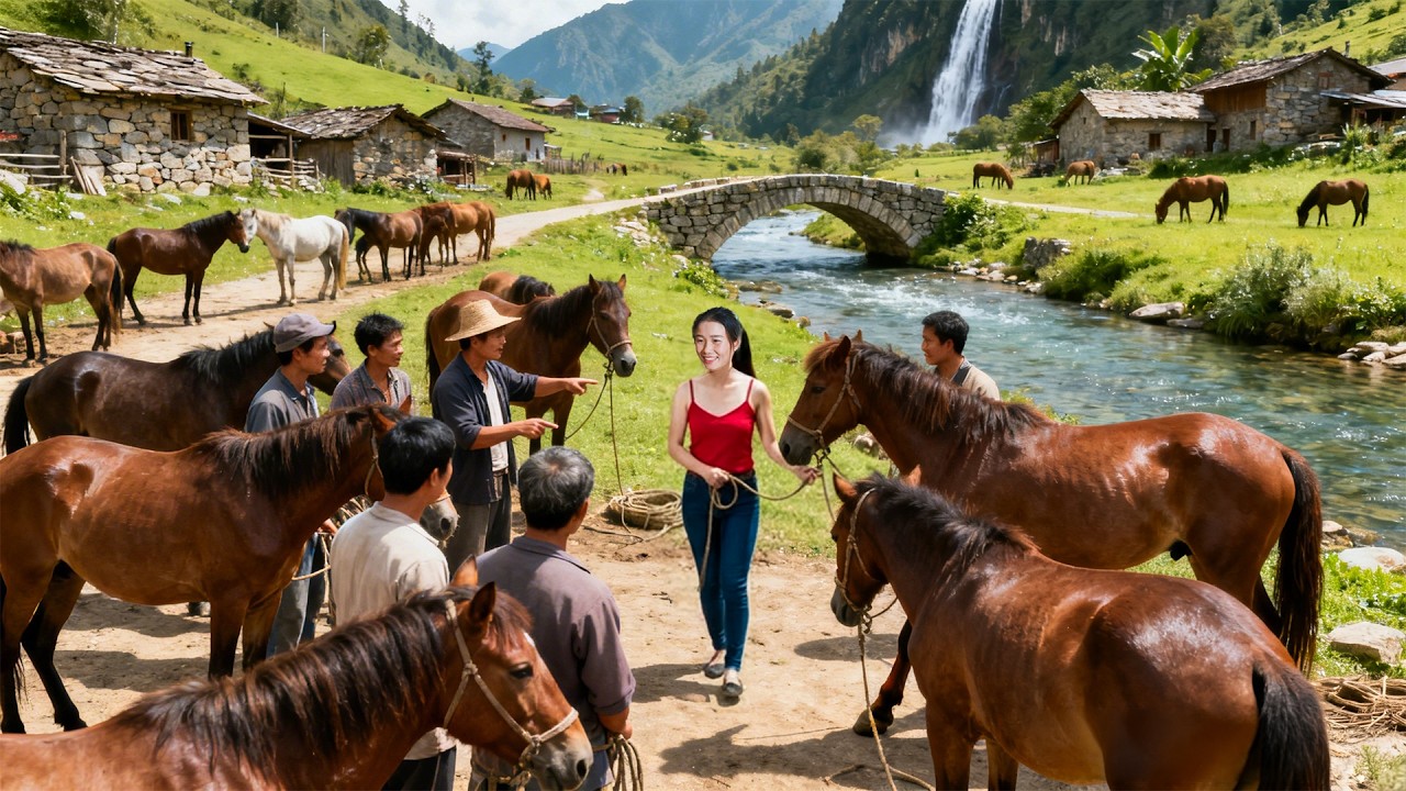Buying 200+ Horses in the Most Beautiful Village in the World | Rural Horse Market Life 🐎🌄