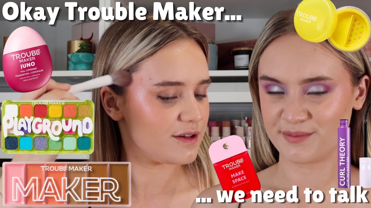 TROUBLE MAKER WE NEED TO TALK.... BRAND NEW MAKEUP TRYING TROUBLE MAKER BRUTALLY HONEST NATALIE JADE
