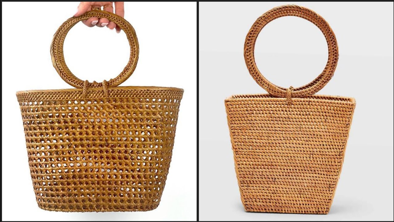 Amazing Women Straw Bags Handmade Rattan Satchels Woven Beach