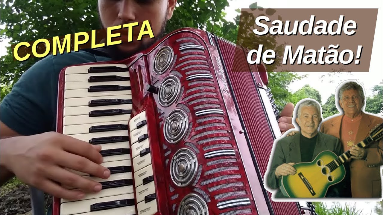 Aprenda a tocar SAUDADE DE MATÃO - Valsa 100% completa - Aula Sanfona