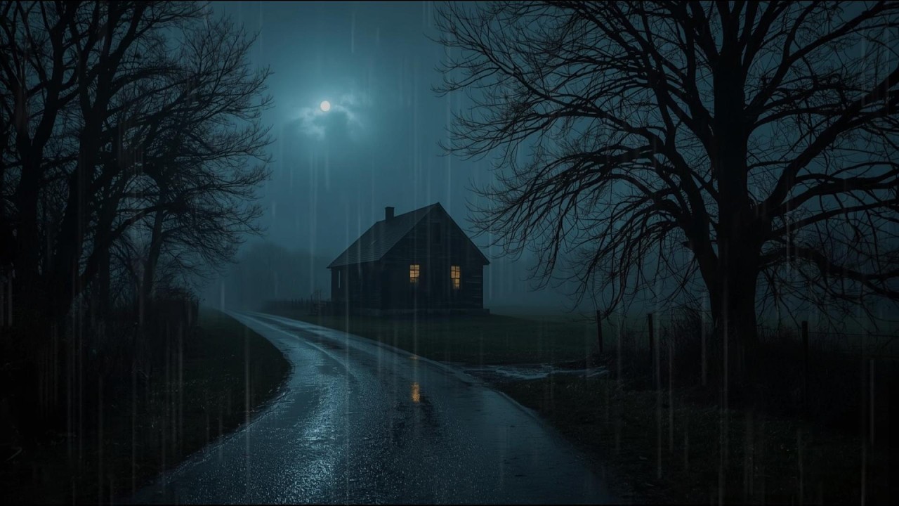 Calming Night ASMR Rainfall Rural | Deep Sleep, Relaxation & Calm Night Ambience