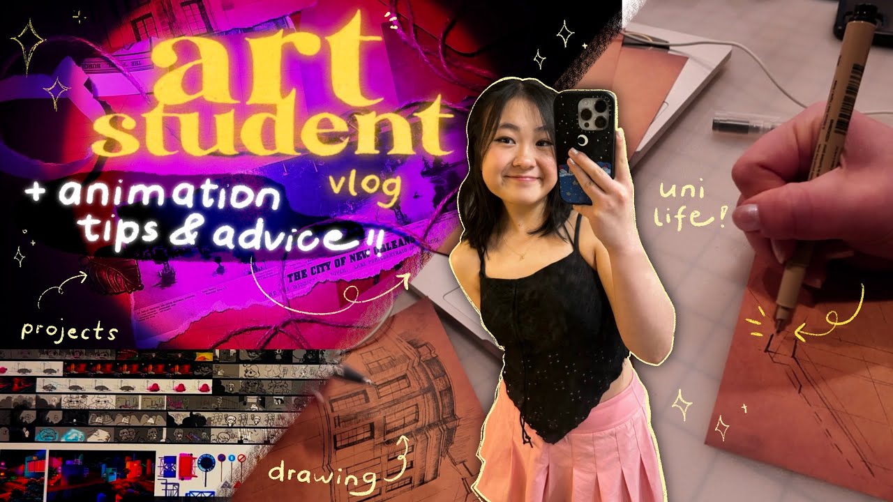 come to school with me while I share ANIMATION TIPS, MY ART PROCESS & STUDENT LIFE