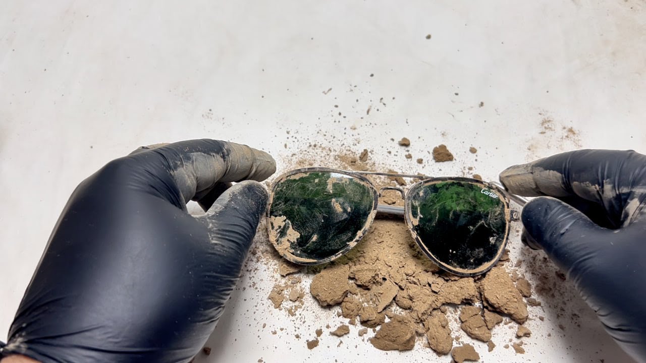 I Cleaned A $2,899.00 Aviator sunglasses That Was Abandoned for Years!