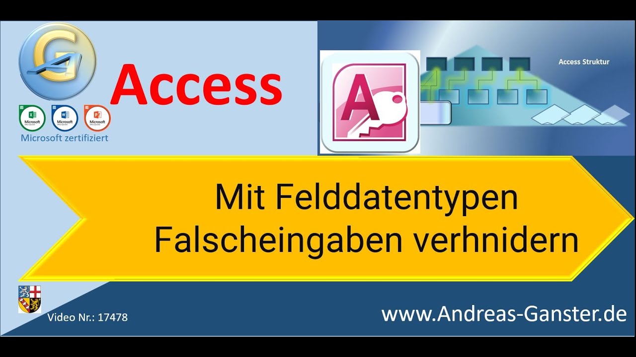 Falscheingaben per Felddatentyp ausschließen | #Access #tips 17478 | #tutorial | #deutsch    #format