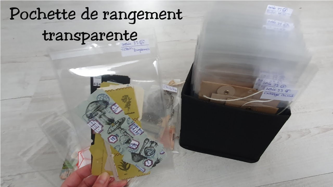 Pochette de rangement transparente