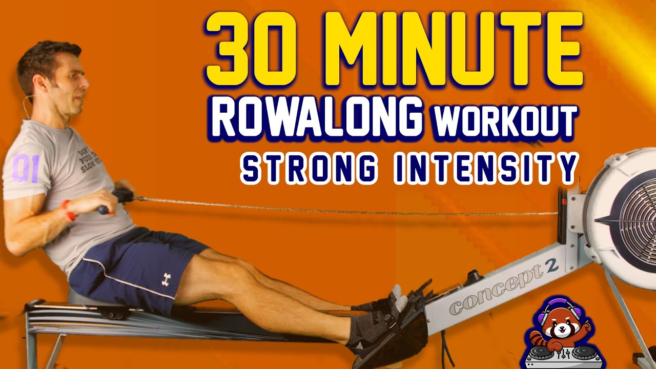 MID Intensity RowAlong Workout | 30 Minute Rowing Challenge - Day 1 (With Music)