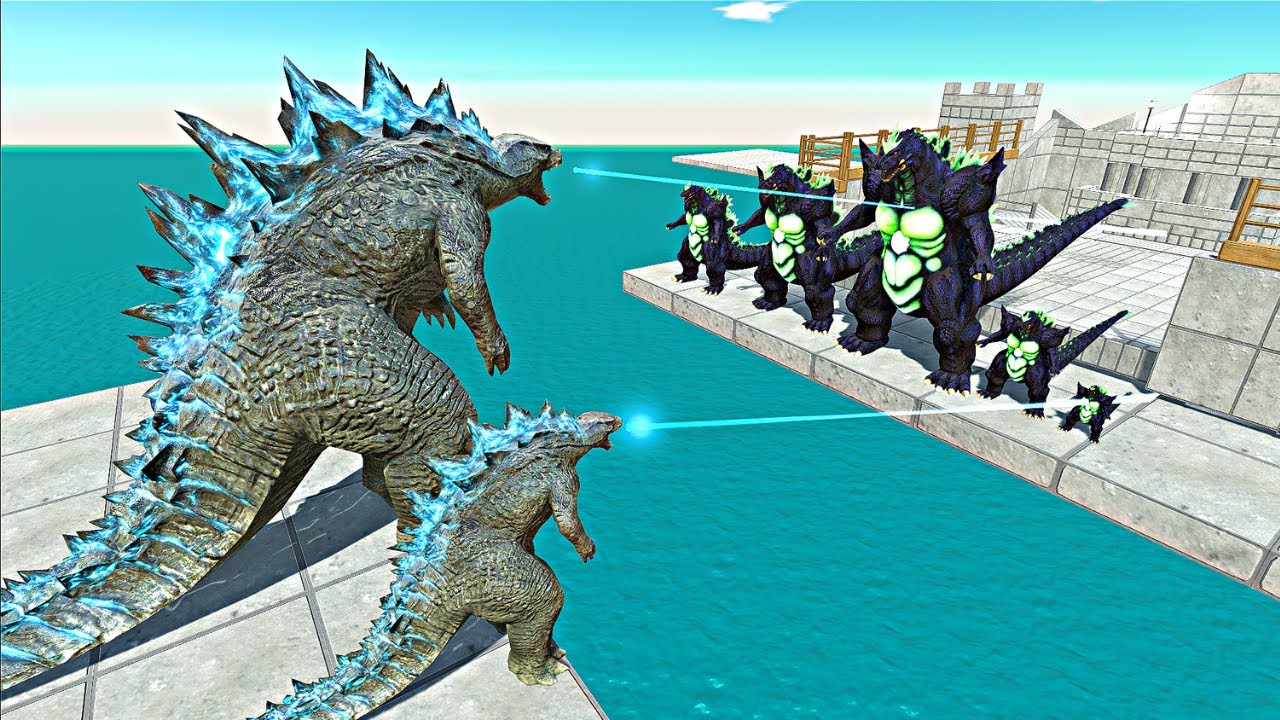 Godzilla 2014 vs Super Godzilla - Animal Revolt Battle Simulator