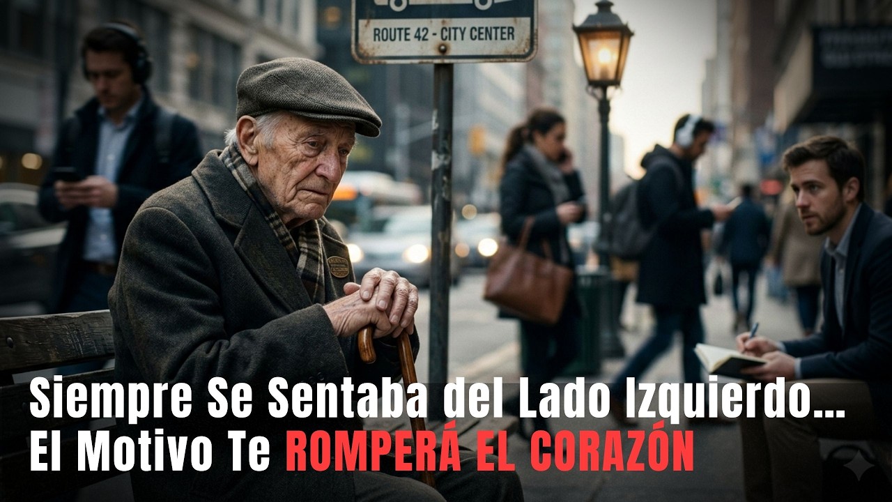 Nadie le prestó atención al anciano sentado en la parada del autobús… hasta que un extraño escuchó s