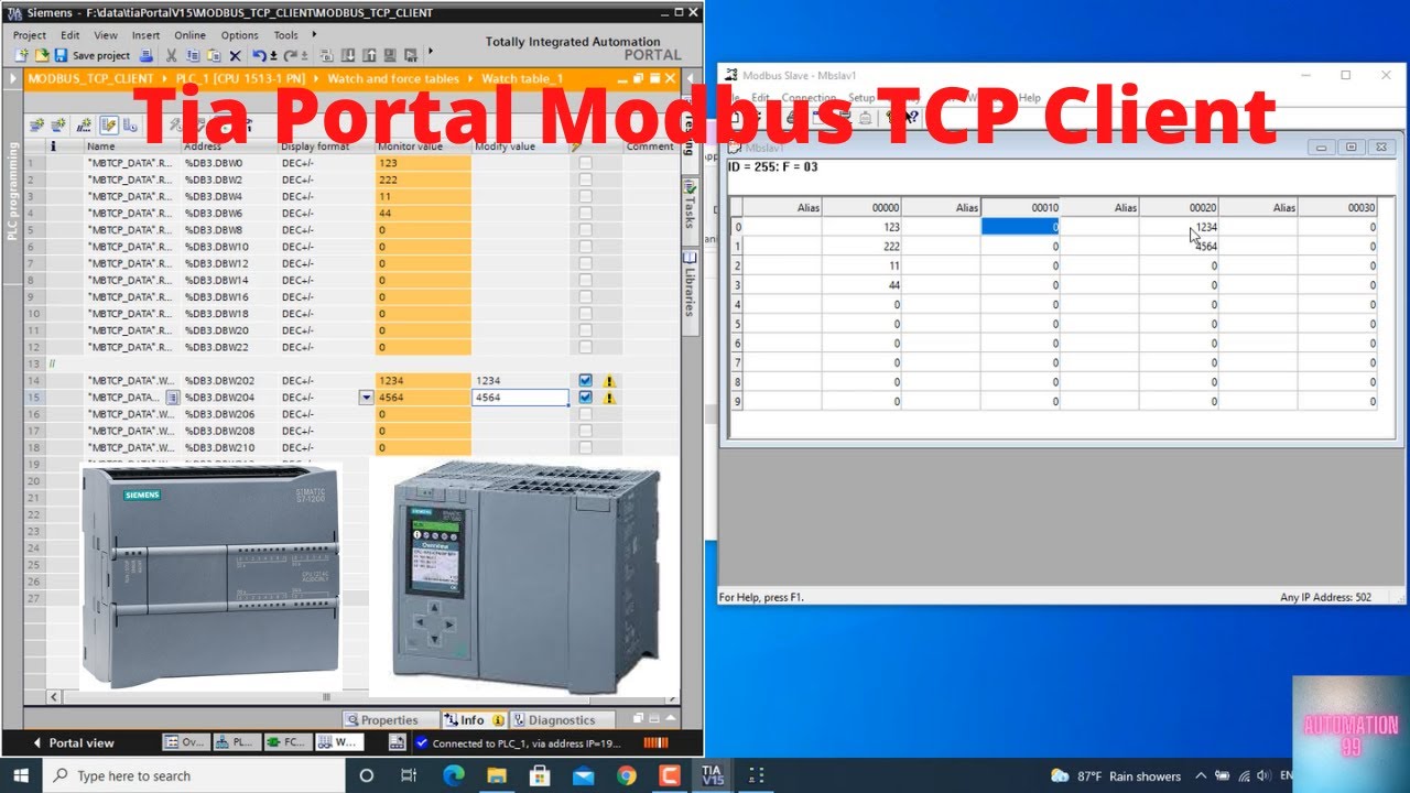 Modbus TCP Client Trên PLC S7 1200 / 1500 | Industrial Communication