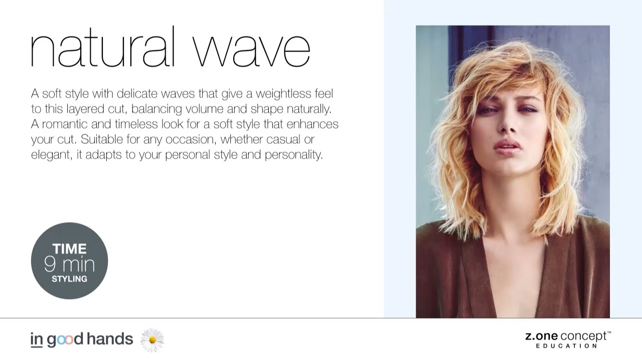 How To NATURAL WAVE hair style in 9 minutes