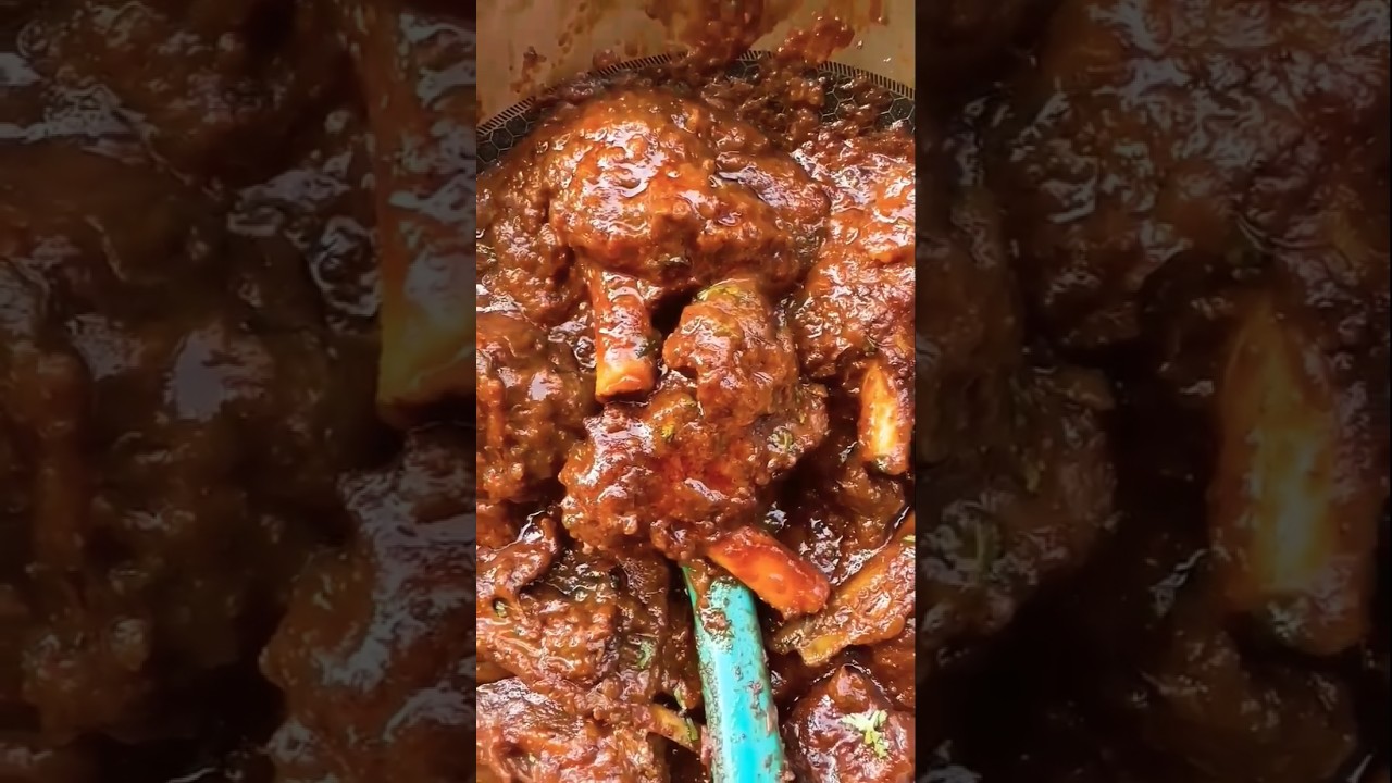 Lahrata madakta mutton 🔥😋 #chicken #muttoncurry #mutton #muttongravy #youtubeshorts  #ticket2explor