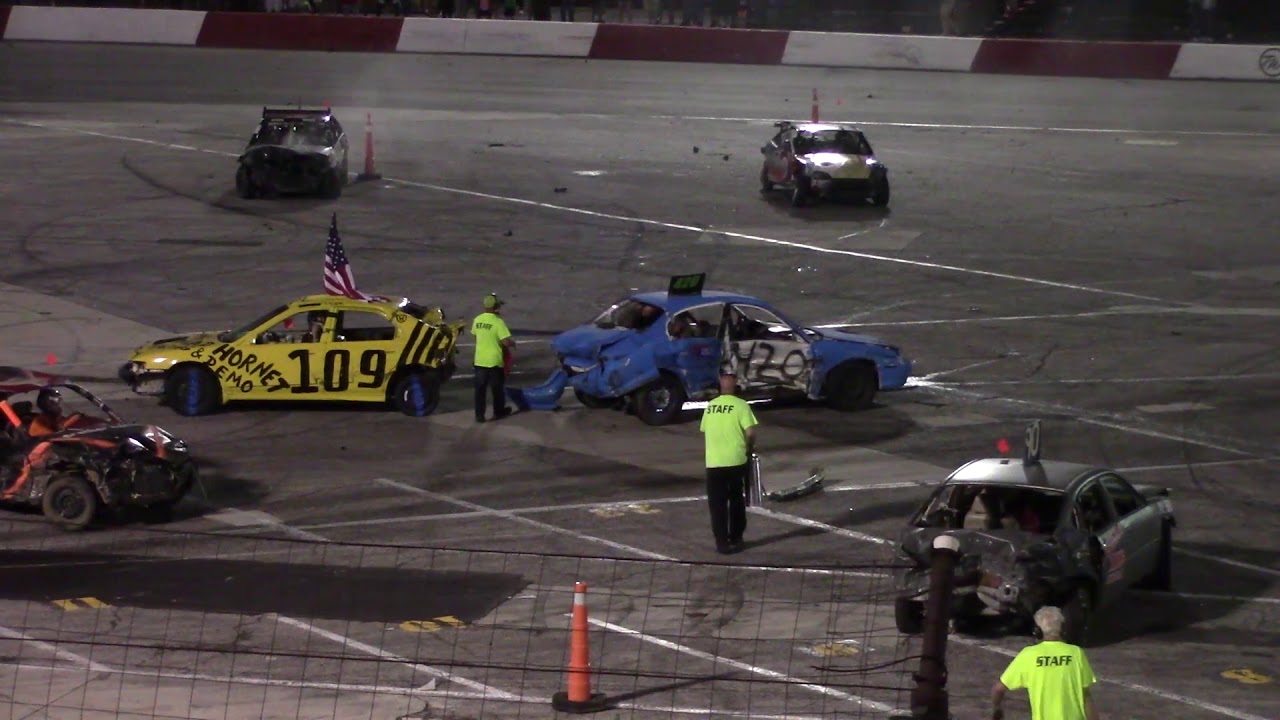 Indy Speedrome Spring 2019 FWD Stock Derby Feature 1