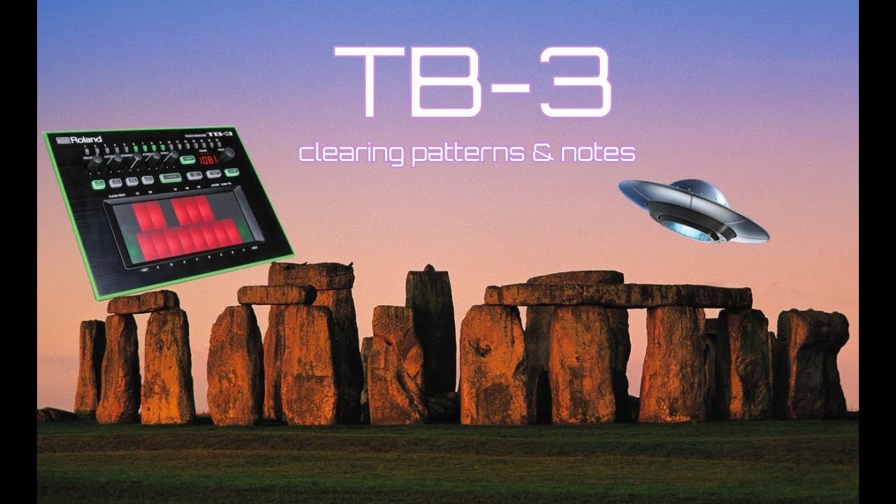 Roland TB-3 Step Sequencer - Clearing Notes - Clearing Patterns