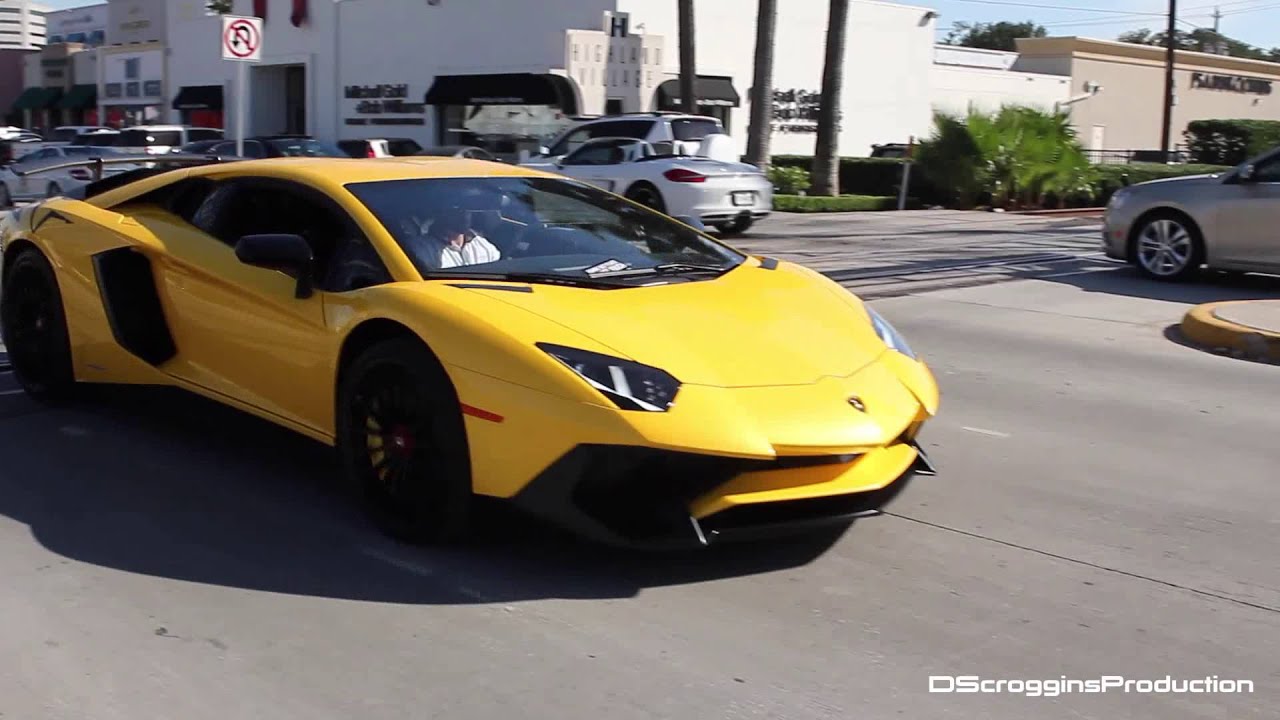 Lamborghini Aventador SV - Start up and ACCELERATION! Great exhaust note