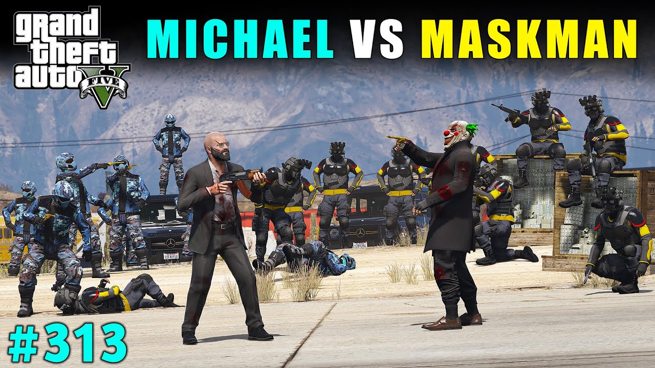 BIGGEST WAR WITH MASKMAN ARMY | GTA V GAMEPLAY #313 | GTA 5