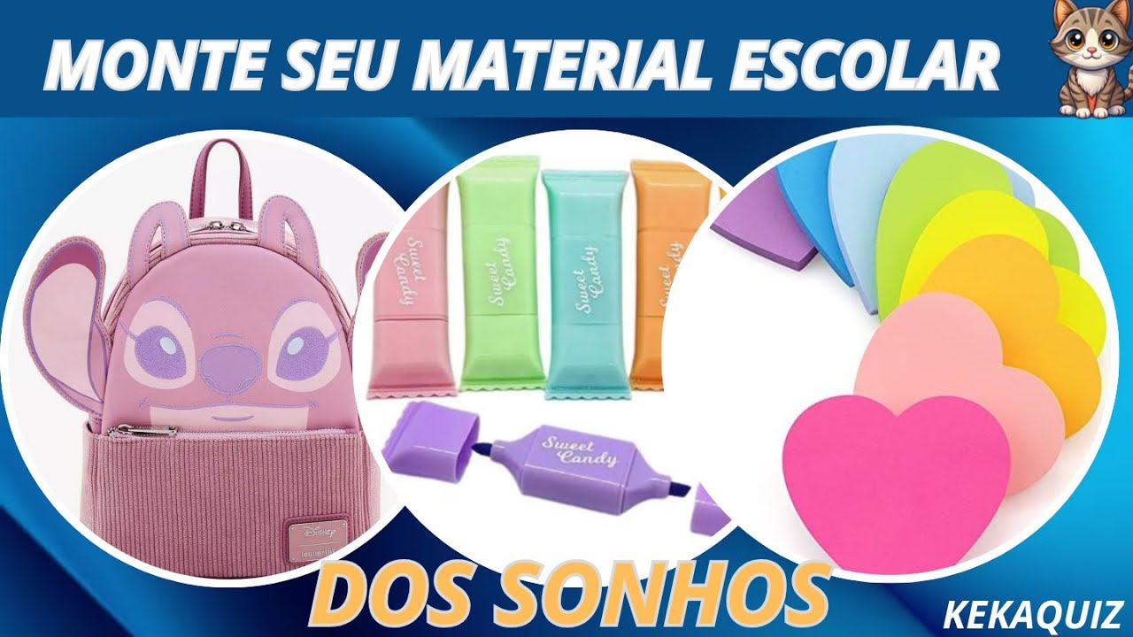 KIT ESCOLAR DOS SONHOS! 🎀 Qual Você Escolhe? Vai Conseguir Escolher? Desafio Escolar SUPER FOFO! ✏️✨