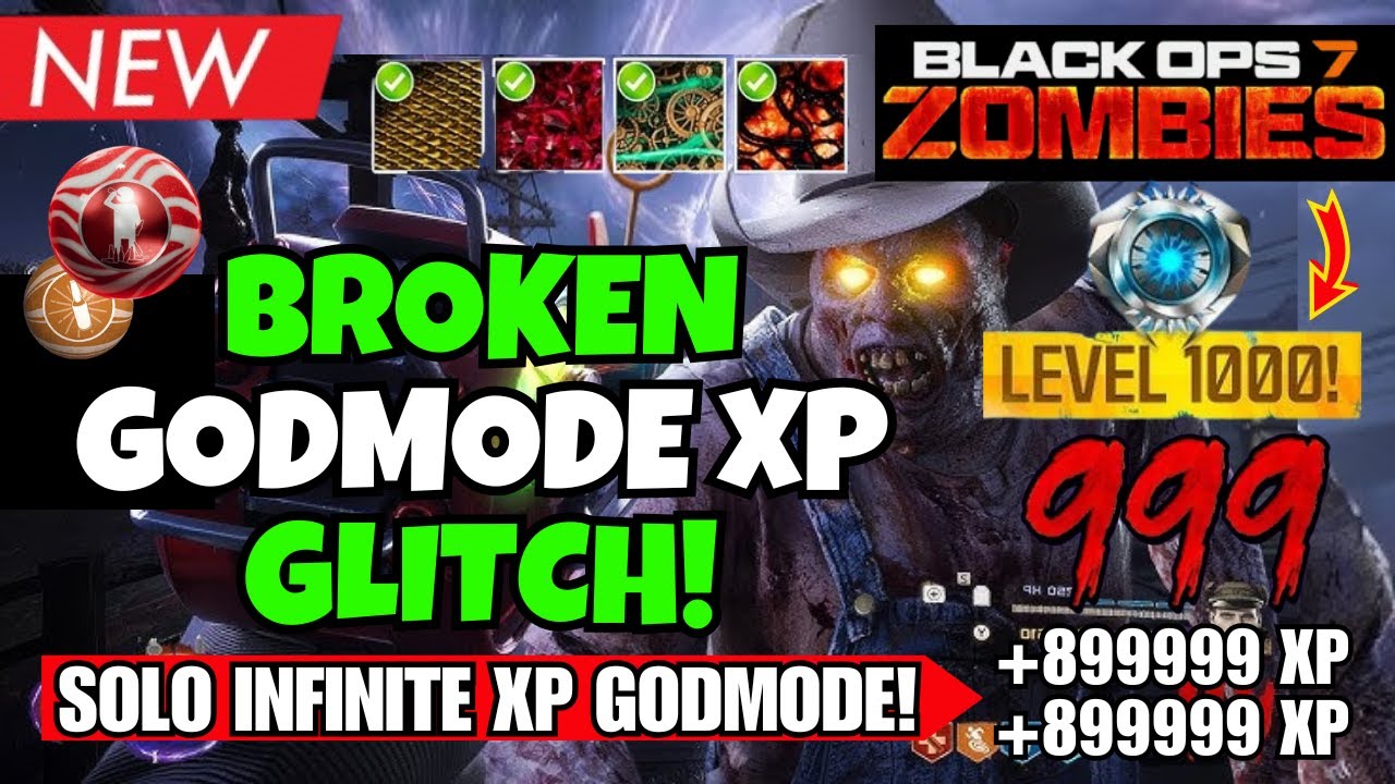 *NEW* BROKEN BO7 UNLIMITED XP GODMODE GLITCH! SOLO AFK LEVEL 1000 + CAMOS | BO7 ZOMBIES GLITCH