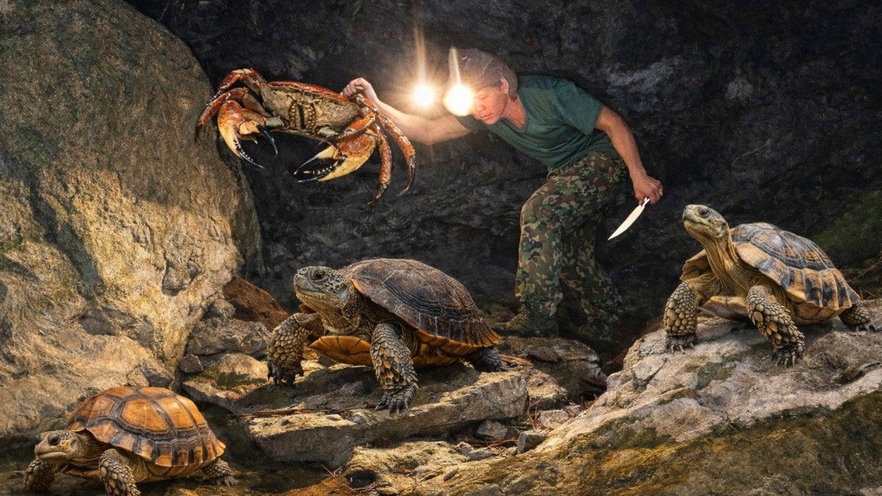 Surviving Alone for 5 Days: Shelter Building, Night Hunting & Wild Trapping