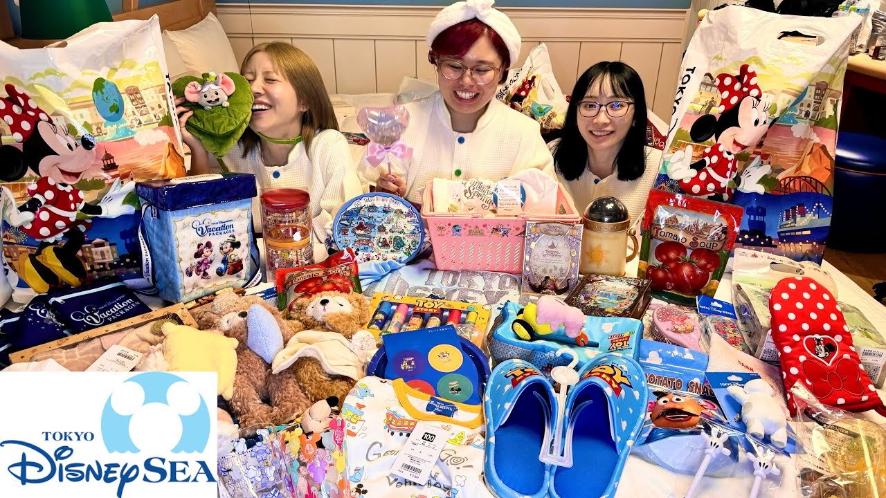 仲良し3姉妹が深夜にディズニー爆買い交換会したら新商品かわいすぎて寝れねぇ